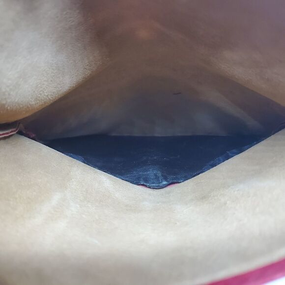 Vintage Saks Fifth Avenue Souffle Red Clutch 7"x4" - Picture 5 of 7